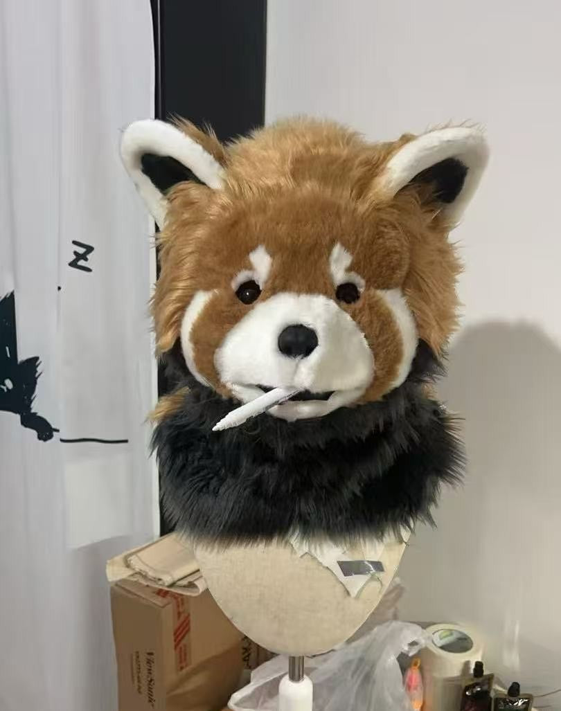 Custom Red Panda Fursuit Head Plush Costume Cosplay Kawaii