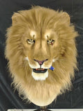 Realistic Lion Fursuit Head Moving Mouth Full Fur Mane Halloween Cosplay