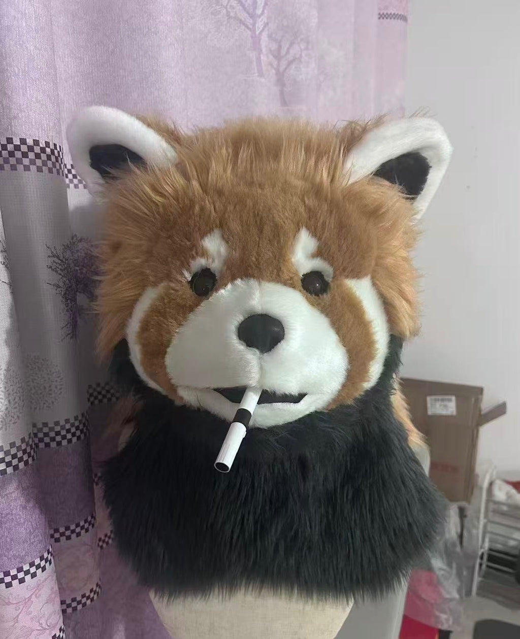 Custom Red Panda Fursuit Head Plush Costume Cosplay Kawaii