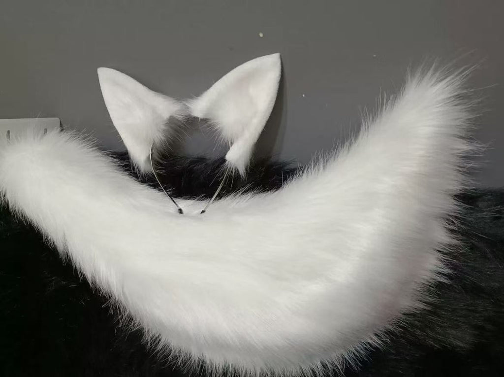 Fluffy Fox Cat Cosplay Tail & Ears Set 80cm