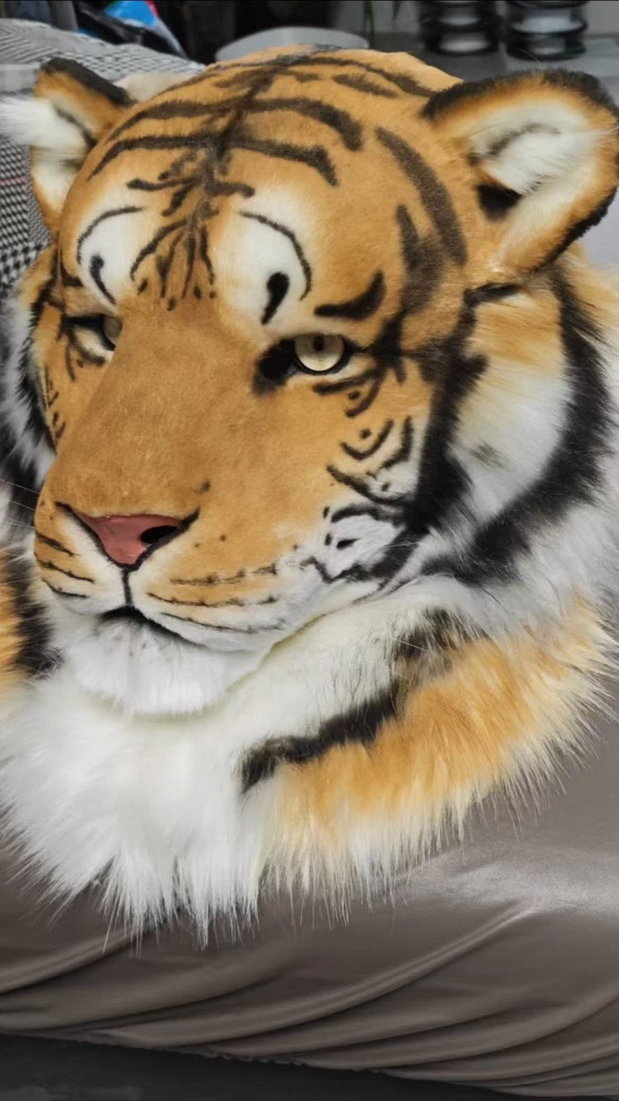 Custom Premium Lifelike Tiger Fursuit Full Head with Moving Jaw